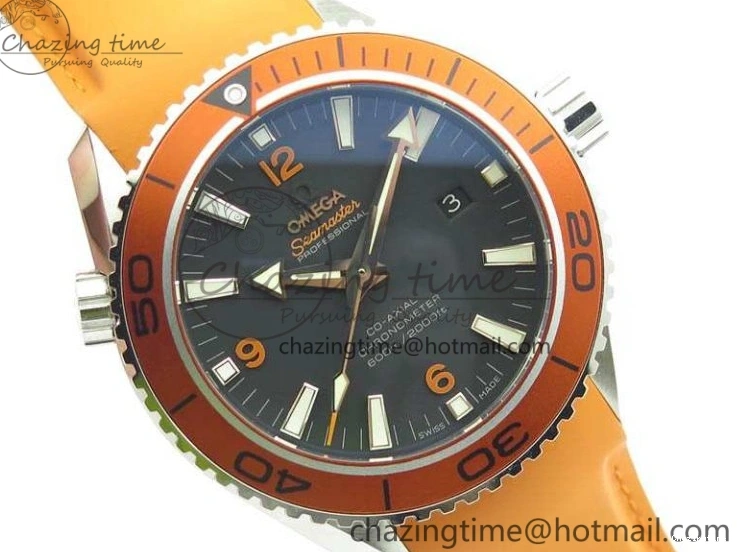 0217 UrbanStyle Planet Ocean Pro Orange Bezel 45mm OMF 1:1 Best Edition On Rubber Strap A8500 (Black Balance Wheel) 8138